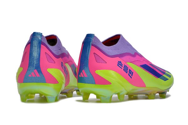 Botas de Fútbol adidas X Crazyfast.1 Laceless FG Green  Rose  Purple