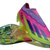 Botas de Fútbol adidas X Crazyfast.1 Laceless FG Green  Rose  Purple