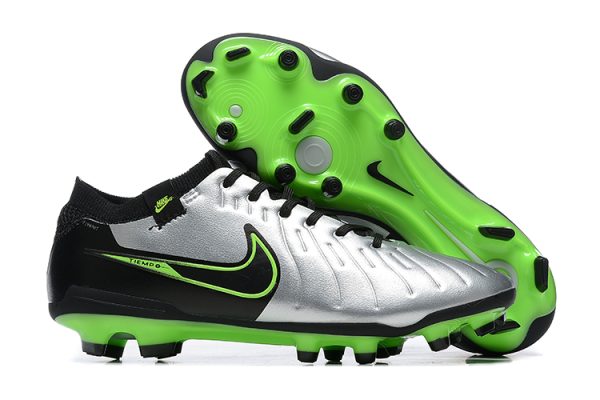 Botas de Fútbol Nike Tiempo Legend 10 Elite FG – Plata Verde