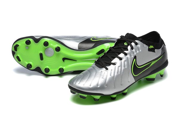 Botas de Fútbol Nike Tiempo Legend 10 Elite FG – Plata Verde