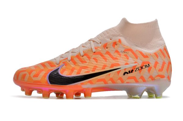 Botas de Fútbol Nike Air Zoom Mercurial Superfly IX AG Naranja  Blanco