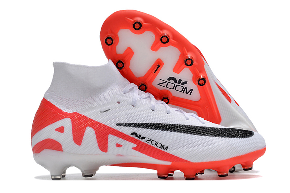 Botas de Fútbol Nike Air Zoom Mercurial Superfly IX Elite AG Blanco Rojo