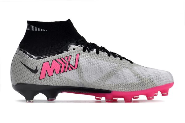 Botas de Fútbol Nike Air Zoom Mercurial Superfly IX Elite AG Gris Rosa