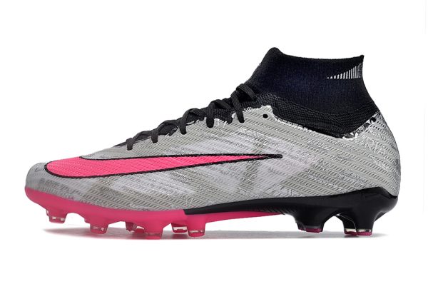 Botas de Fútbol Nike Air Zoom Mercurial Superfly IX Elite AG Gris Rosa