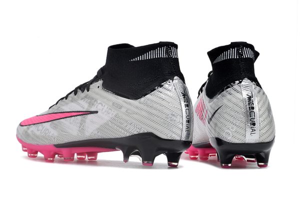 Botas de Fútbol Nike Air Zoom Mercurial Superfly IX Elite AG Gris Rosa