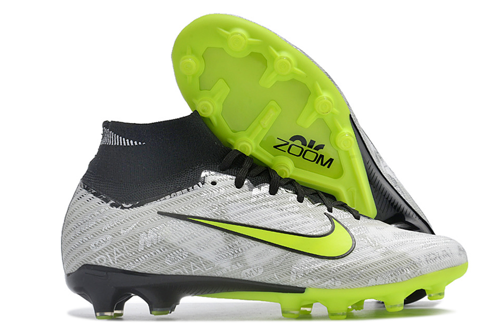 Botas de Fútbol Nike Air Zoom Mercurial Superfly IX Elite AG Gris Verde