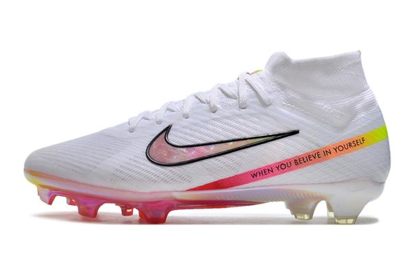 Botas de Fútbol Nike Air Zoom Mercurial Superfly IX Elite FG Blanco Rosa