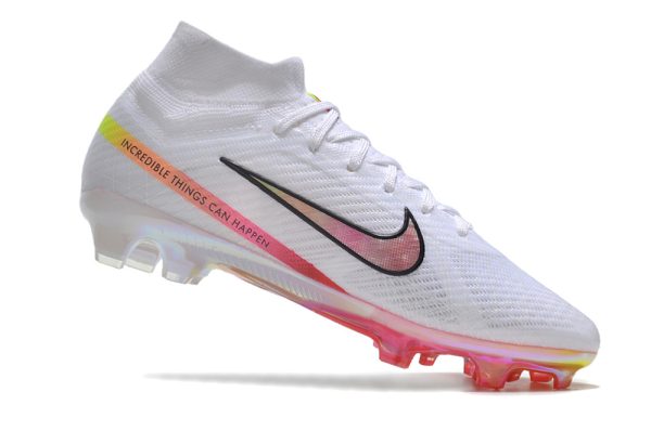 Botas de Fútbol Nike Air Zoom Mercurial Superfly IX Elite FG Blanco Rosa