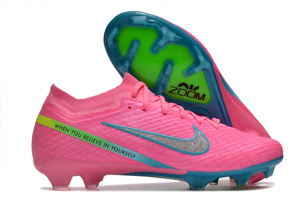 Botas de Fútbol Nike Air Zoom Mercurial Superfly IX Elite FG Rosa Azul