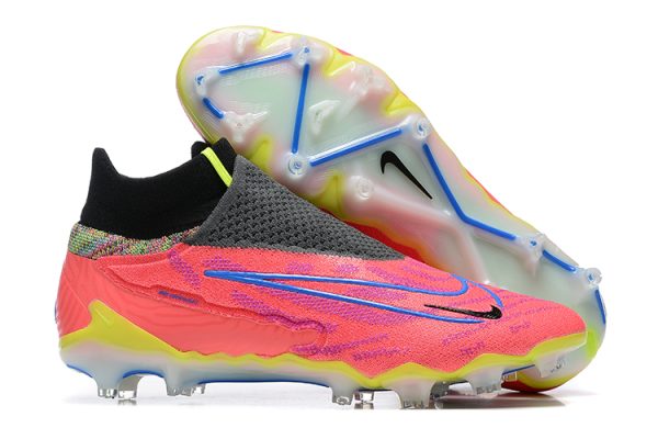 Botas de Fútbol Nike Phantom GX Elite FG-Rosa Negro Amarillo