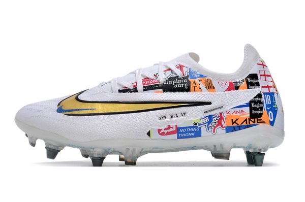 Botas de Fútbol Harry Kane-Nike Phantom GX Elite SG Blanco Oro