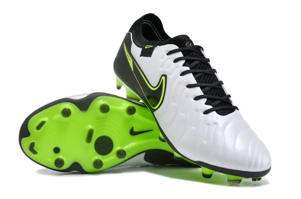 Botas de Fútbol NikeTiempo Legend 10 Elite FG – Blanco Negro Verde