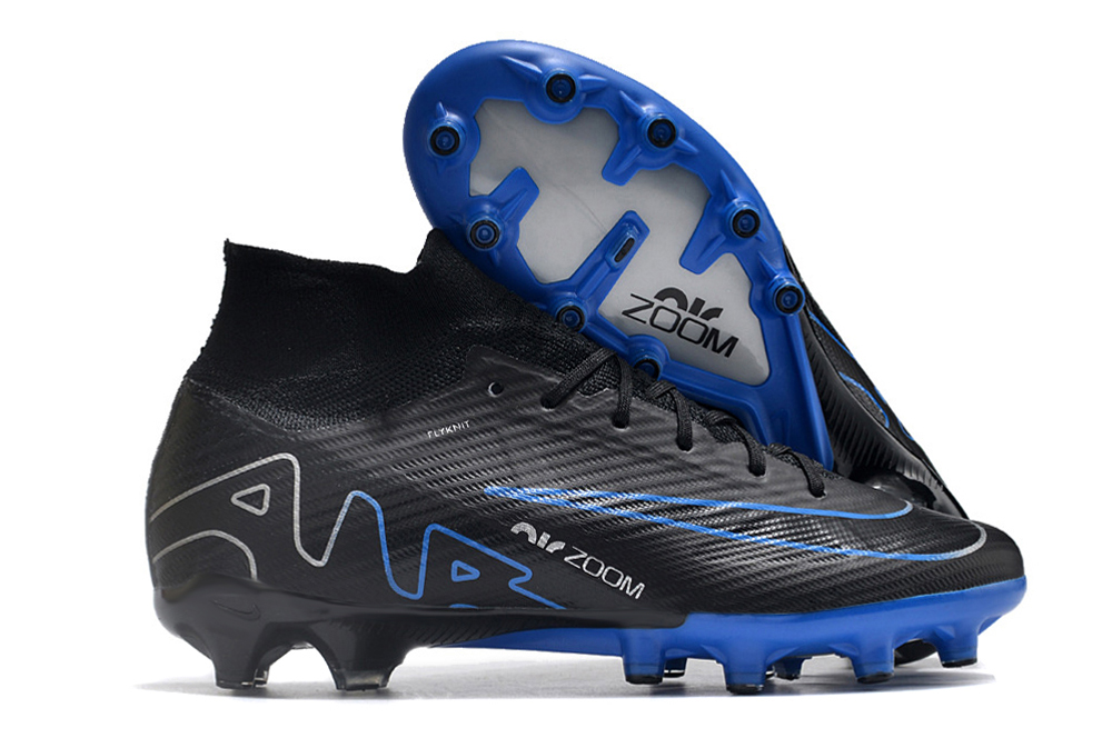 Botas de Fútbol Nike Air Zoom Mercurial Superfly IX Elite AG Niños Negro Azul