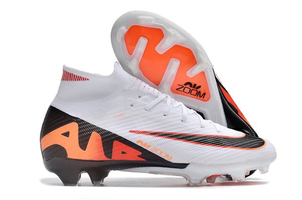 Botas de Fútbol Nike Air Zoom Mercurial Superfly IX Elite FG Hombres Blanco Naranja