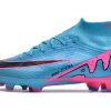 Botas de Fútbol Nike Air Zoom Mercurial Superfly IX Elite FG Mujeres – Azul Rosa