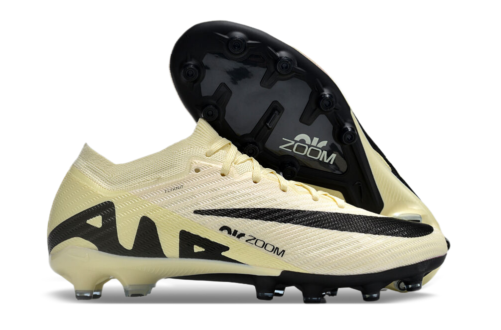 Botas de Fútbol Nike Air Zoom Mercurial Vapor 15 Elite AG Beige Negro