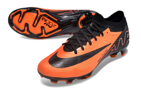 Botas de Fútbol Nike Air Zoom Mercurial Vapor 15 Elite FG Naranja Negro