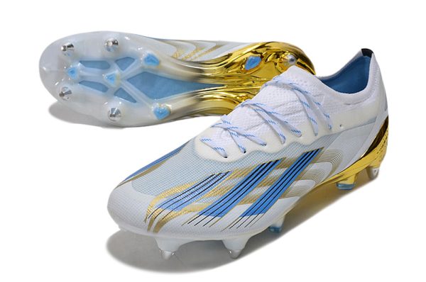 Botas de Fútbol Adidas X Crazyfast.1 SG Blanco Amarillo Azul