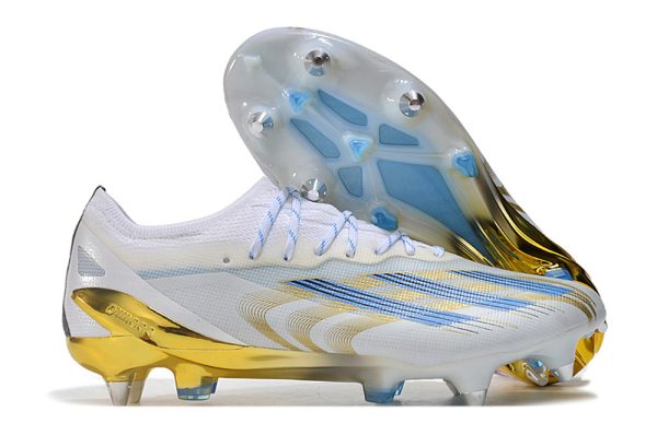 Botas de Fútbol Adidas X Crazyfast.1 SG Blanco Amarillo Azul