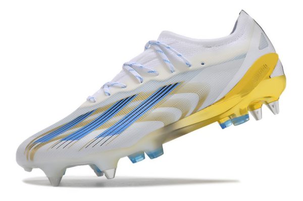 Botas de Fútbol Adidas X Crazyfast.1 SG Blanco Amarillo Azul