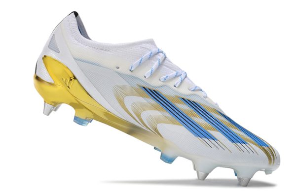 Botas de Fútbol Adidas X Crazyfast.1 SG Blanco Amarillo Azul