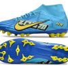 Botas de Fútbol Kylian Mbappe Nike Air Zoom Mercurial Superfly IX Academy AG Niños Azul