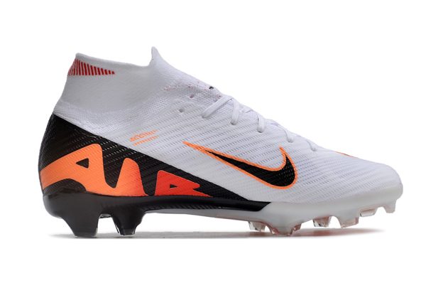 Botas de Fútbol Nike Air Zoom Mercurial Superfly IX Elite FG Niños Blanco Naranja