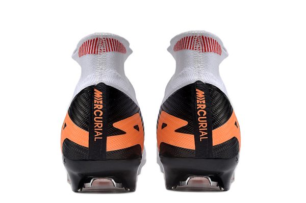 Botas de Fútbol Nike Air Zoom Mercurial Superfly IX Elite FG Niños Blanco Naranja