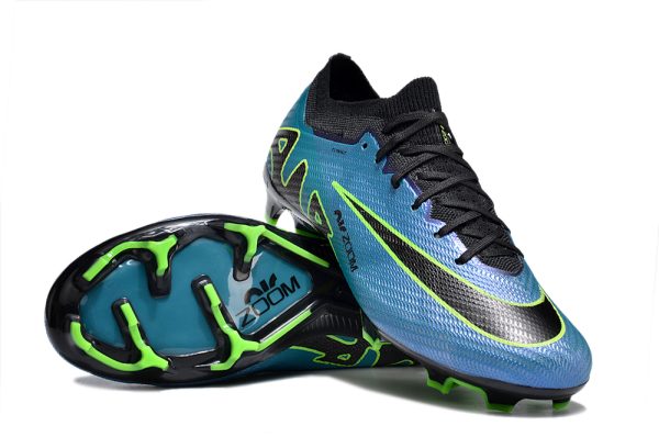 Botas de Fútbol Nike Air Zoom Mercurial Vapor 15 Elite FG Azul Negro Verde