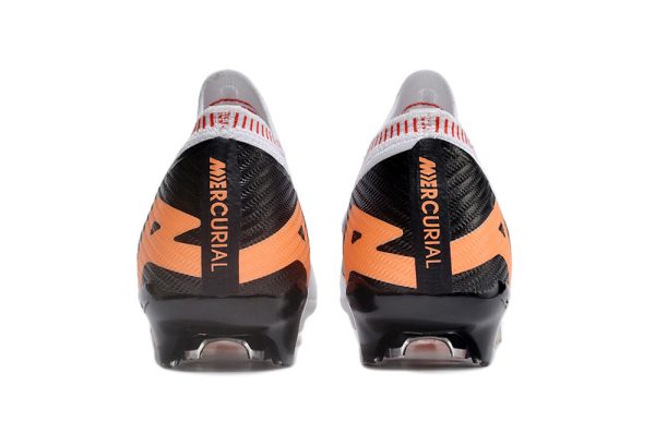 Botas de Fútbol Nike Air Zoom Mercurial Vapor XV Elite FG Niños Blanco Naranja Negro