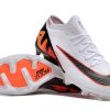 Botas de Fútbol Nike Air Zoom Mercurial Vapor XV Elite FG Niños Blanco Naranja Negro