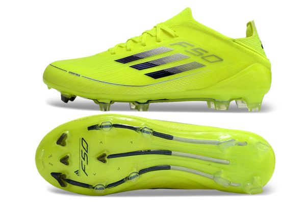 Botas de Fútbol Adidas F50 FG Blanco Amarillo Verde