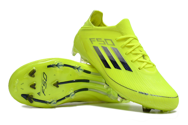 Botas de Fútbol Adidas F50 FG Blanco Amarillo Verde