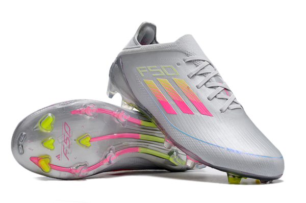 Botas de Fútbol Adidas F50 FG Gris Rosa