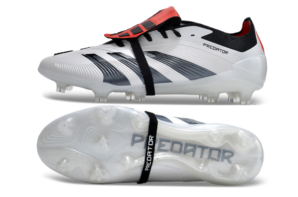 Botas de Fútbol Adidas Predator Accuracy+ FG Blanco Plata Negro