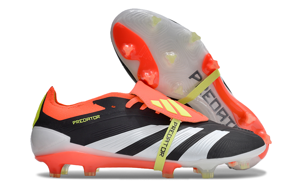 Botas de Fútbol Adidas Predator Accuracy+ FG Negro Blanco Naranja