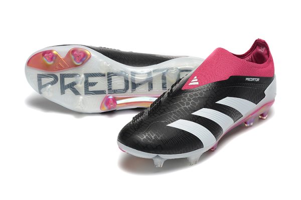 Botas de Fútbol Adidas Predator Accuracy+ FG Negro Blanco Rosa