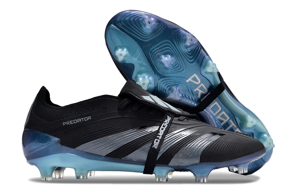 Botas de Fútbol Adidas Predator Accuracy+ FG Negro Plata Azul