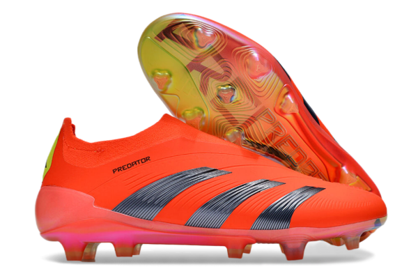 Botas de Fútbol Adidas Predator Elite Laceless FG Naranja Plata