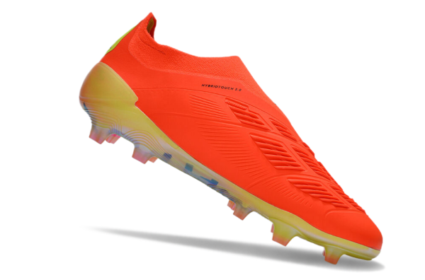 Botas de Fútbol Adidas Predator Elite Laceless FG Naranja Plata