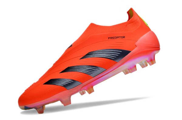 Botas de Fútbol Adidas Predator Elite Laceless FG Naranja Plata