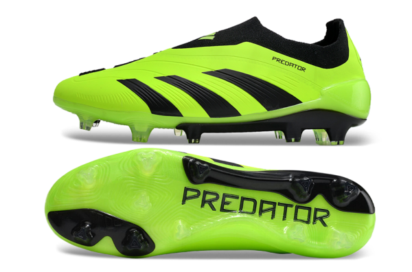 Botas de Fútbol Adidas Predator Elite Laceless FG Verde Negro