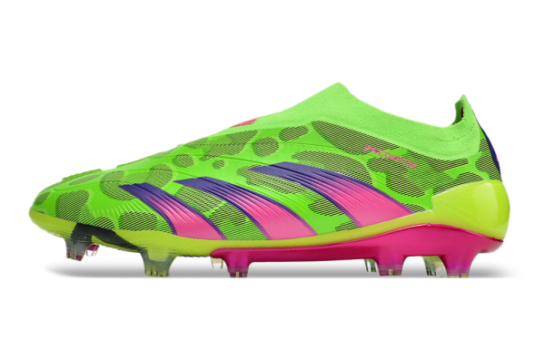 Botas de Fútbol Adidas Predator Elite Laceless FG Verde Rosa Púrpura