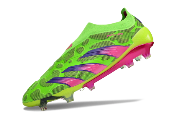 Botas de Fútbol Adidas Predator Elite Laceless FG Verde Rosa Púrpura