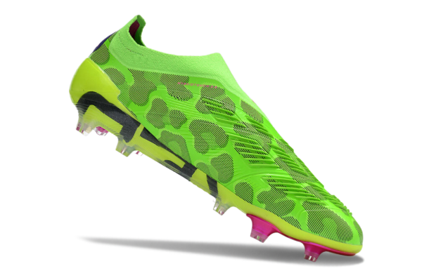 Botas de Fútbol Adidas Predator Elite Laceless FG Verde Rosa Púrpura