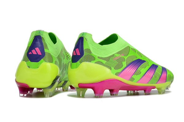 Botas de Fútbol Adidas Predator Elite Laceless FG Verde Rosa Púrpura