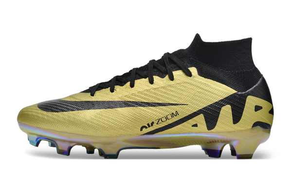 Botas de Fútbol Nike Air Zoom Mercurial Superfly IX Elite FG Oro Negro