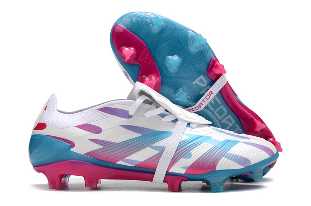 Botas de Fútbol PREDATOR ACCURACY FG Blanco Azul Púrpura Rosa