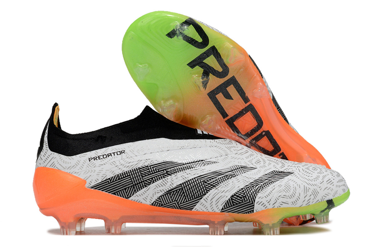 Botas de Fútbol PREDATOR ACCURACY+ FG Blanco negro naranja verde