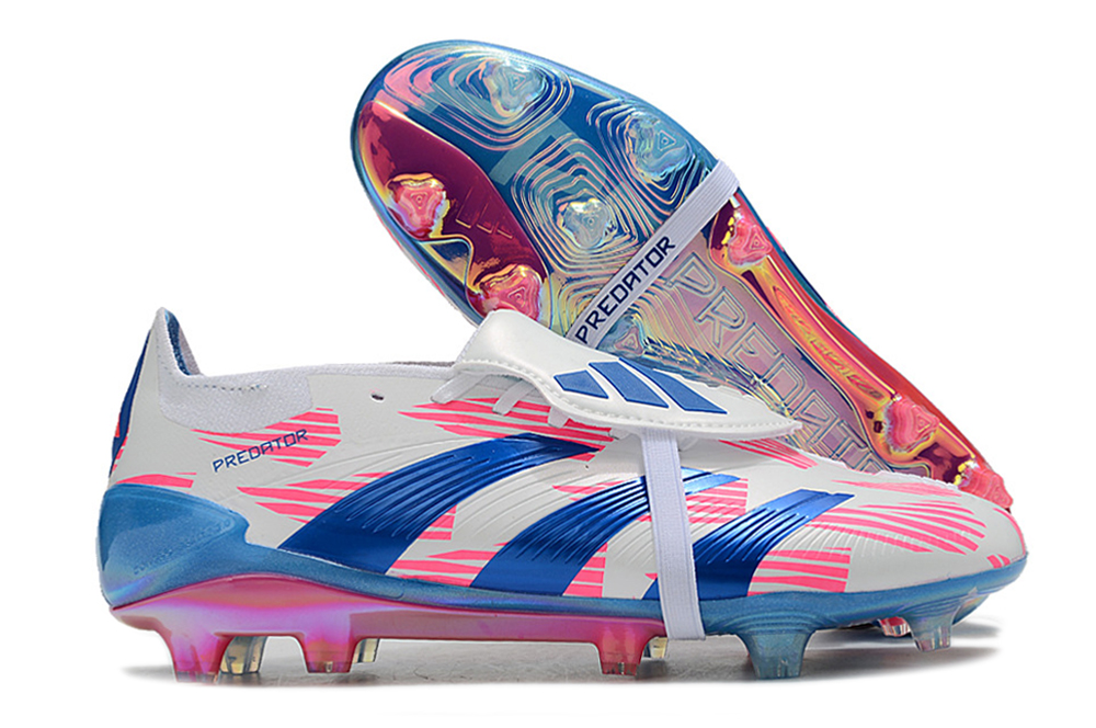 Botas de Fútbol adidas Predator Elite Tongue FG Azul Rosa Blanco